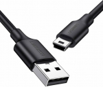 Cable USB Ugreen USB-A - miniUSB 0.25 m Czarny (UGR1138BLK)