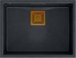 Sink Quadron DAVID 50 GraniteQ black diamond/copper elements