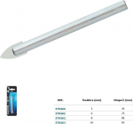 Graphite drill bit for glass and glaze cylindrical carbide plate 6mm (57H261)