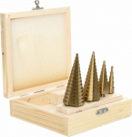 AWTools stepped cylindrical drill bit 4 12 20 32 39mm zestaw (AW41000)