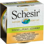 Schesir Cat can with tuna and sardine in broth 70g