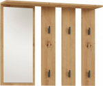 TOP E SHOP Hanger + mirror PARMA 100x15x.81.5 cm, artisan oak