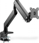 Digitus Desk Mount | Universal Single Monitor Mount with Gas Spring and Clamp Mount | Adjustable Height, Rotate, Tilt, Swivel | 15-35 " | Maximum weight (capacity) 15 kg | Black