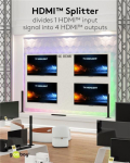 Wentronic Goobay HDMI - Splitter 1 auf 4 4K a 60 Hz 58483 - Kabel - Digital/Display/Video
