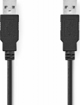 Kabel USB Nedis USB-A - USB-A 1 m Czarny (CCGL60000BK10)