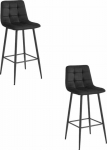 Leobert ARCETO stool - black velvet / black legs x 2