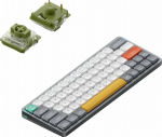 Nuphy - Air60 V2 Wireless Mechanical Keyboard - Wireless Mechanical Keyboard Slim Lunar Gray Moss