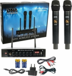 BITMAT Microphone DNA DNA VM DUAL VOCAL EFFECT SET wireless microphone 2x handheld transmitter sound system 518-542 MHz USB Bluetooth