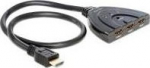DeLock HDMI 3 - 1 Switch bidirectional - Video-/Audio Splitter - Desktop (87619)
