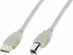 Kabel USB Digitus USB-A - USB-B 1.8 m Beige (AK-300102-018-E)