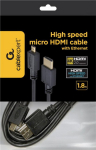 CABLE HDMI-MICRO HDMI 1.8M/V.2.0 BLK CC-HDMID-6 GEMBIRD