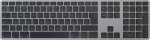 Matias Keyboard Mac Space Gray - for computers Apple | dedicated keys Mac | volume control | hub USB (2x)