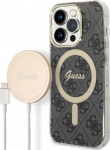 Guess Set GUBPP14LH4EACSK Case+ Charger for iPhone 14 Pro 6.1" / black