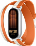 Xiaomi Dual-tone Leather Strap | 140&ndash;180mm | White and Orange | Calf Leather, PU (inside)