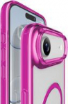 Cellularline Iconic Mag - iPhone Air Transparent case with colored edges, compatible with the Magsafe ecosystem, Cover, Apple, iPhone 17 Air, 16.8 cm (6.6"), Pink, Transparent