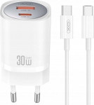 Loader XO CE21 Phone charger Type C/USB + Type C kabel 1m CE21 TYPEC (6920680853915)
