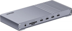 Unitek 14w1 USB4 40Gb/s | USB-C | 3x USB 10Gbps | 2x USB 5Gpbs | 2x HDMI | RJ45 | PD + AC 120W - Unitek Triple docking station USB4 40Gb/s,AC 120W