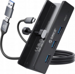 Orico USB-C 5Gbps | 15W | screwed on | 3x USB-A | USB-C | czarny - Orico Active hub USB-C 5Gbps, 15W, screwed on, 3x USB-A, USB-C, czarny