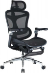Sihoo DORO C300 Pro Mesh black office chair with footrest