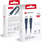 Kabel USB ForCell Kabel USB C do USB C Forcell F-Energy QC4.0 PD 5A 100W Silicone 1 m C347 navy blue