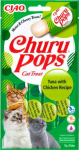INABA Cat Churu Pops Tuna with chicken - cat treats - 4x15g