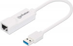 Manhattan USB-A Gigabit Network Adapter, White