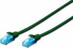 Digitus Kabel patch cord UTP, CAT.5E, zielony, 0.25m, 15 LGW (DK-1512-0025/G)