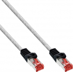 InLine Patchkabel Cat.6, S/FTP (PiMf), 250MHz, transparent - 0.5m