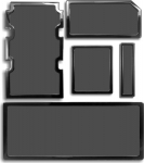 Demciflex Dust Filter Set for Corsair Obsidian 750D - schwarz/schwarz