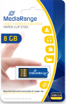 MediaRange USB Nano Stick 8 GB m. Clamping function blue