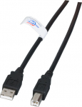 EFB Elektronik EFB USB2.0 Anschlusskabel A-B, St.-St., 0.5m, black, LSZH