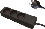 Garbot Plast Power Strip 3-way K, Outlet. Black