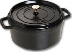 Staub Round Cocotte, 26cm Black, Cast Iron