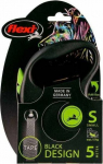 TRIXIE FLEXI Black Design S - retractable leash - 5 m