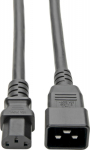 Tripp Eaton Tripp Lite Series C20 to C13 Power Cord for Computer - Heavy-Duty, 15A, 100-250V, 14 AWG, 7 ft. (2.13 m)