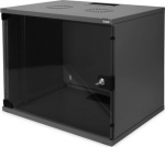 Digitus 9HE WALL MOUNT RACK UNMOUNTED, 460X540X400 GLASS DOOR BLACK