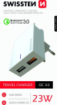 Swissten Premium Travel Charger 2X USB QC3.0 23W