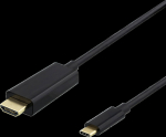 Deltaco USB-C to HDMI 4K 2m Black