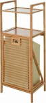 Koopman Bathroom shelf with bamboo laundry basket 95 x 40 cm