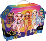 Trefl Puzzle 70 element?w glitter w Chest of Glitter Dolls Rainbow High