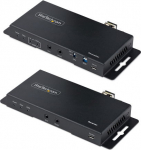 StarTech.com 4K HDMI over Fiber Extender Kit, 4K 60Hz up to 3300ft/1km (Single Mode) or 1000ft/300m (Multimode) LC Fiber Optic, HDR/HDCP, Audio/RS232/IR Extender, HDMI Video Extender - Transmitter and Receiver Kit (ST121HD20FXA2) - Video/ljud/infrared/no