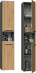 Topeshop NEL I ANT/ART bathroom storage cabinet Graphite, Oak