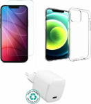 eSTUFF Kit for iPhone 13 Pro, Charger, Cover, Glass. Brown