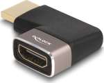 DELOCK HDMI Adapter St zu Bu 90&deg;right angled grey metal