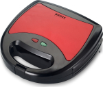 Brock SSM 2003 RD 3 in 1 Sandwich/Waffle Maker And Grill 750W, Black/Red