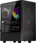 Krux Nadir - Midi Tower| czarna| no power supply| 2 x USB 2.0 1 x USB 3.0| 446X210X376|