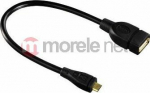 Adapter USB Hama 784260000 USB-A - MicroUSB Czarny (78426)