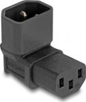 Delock Power Adapter IEC 60320 - C14 to C13, male / female, 10 A, 90&deg; angled