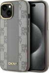 DKNY DKNY DKHMP14SPCPVSLE iPhone 14 6.1'' beige/beige hardcase Leather Checkered Mono Pattern MagSafe