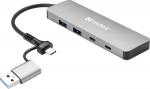 Sandberg USB-C/A to 2xUSB-A+2xUSB-C Hub, USB-C/A to 2xUSB-A+2xUSB-C Hub